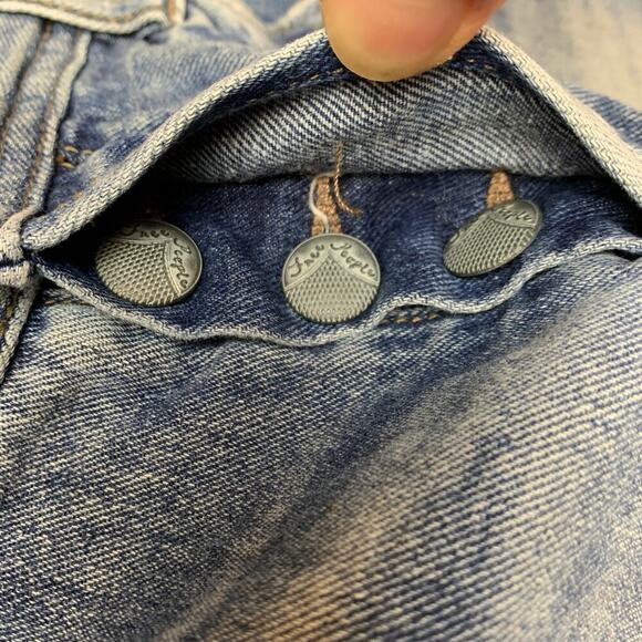 FP Free People Button Fly Raw Hem Cut Off Jean Shorts Sz Waist 27 - Picture 6 of 7
